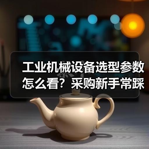 工业机械设备选型参数怎么看？采购新手常踩的5个坑