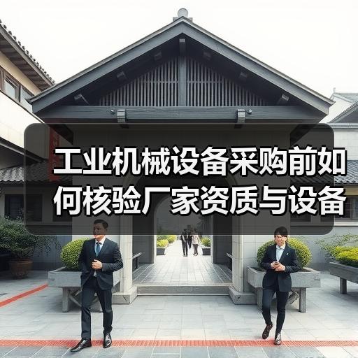 工业机械设备采购前如何核验厂家资质与设备真实参数