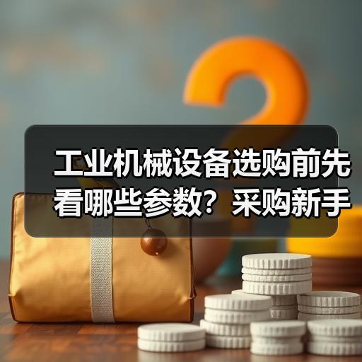 工业机械设备选购前先看哪些参数？采购新手避坑指南