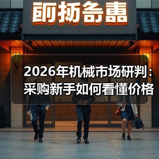 2026年机械市场研判：采购新手如何看懂价格走势与选型要点