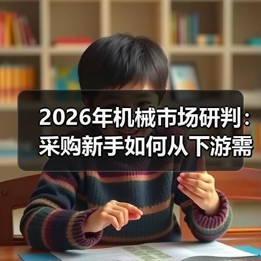 2026年机械市场研判：采购新手如何从下游需求反推设备选型方向
