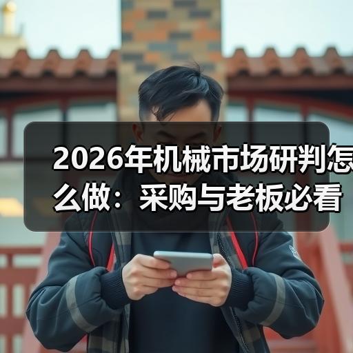 2026年机械市场研判怎么做：采购与老板必看的分析方法