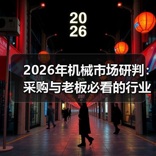 2026年机械市场研判：采购与老板必看的行业趋势分析