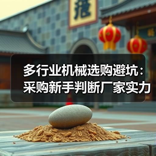 多行业机械选购避坑：采购新手判断厂家实力的几个要点